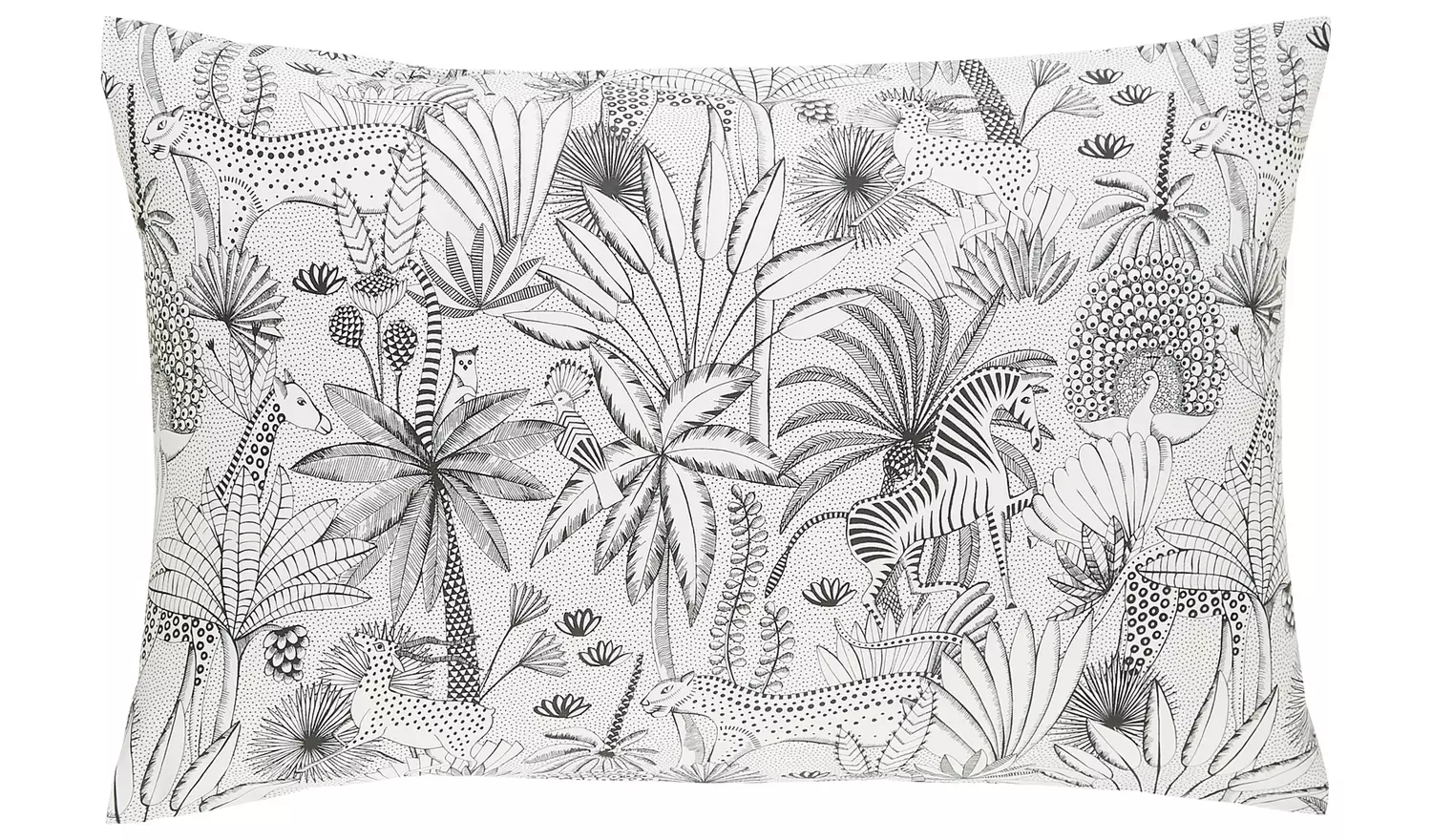 Habitat Cotton Jungle Black & White Bedding Set - Double