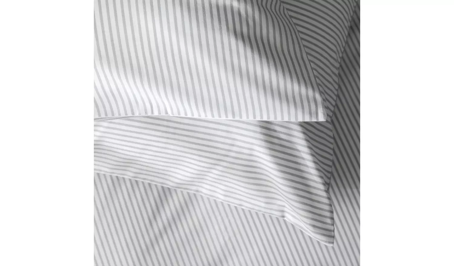 Habitat Stripe White & Grey Bedding Set - Single