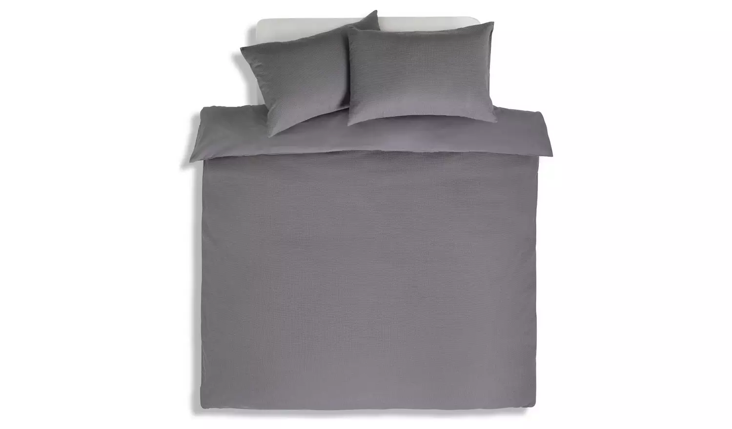 Habitat Cotton Waffle Plain Charcoal Bedding Set - Kingsize