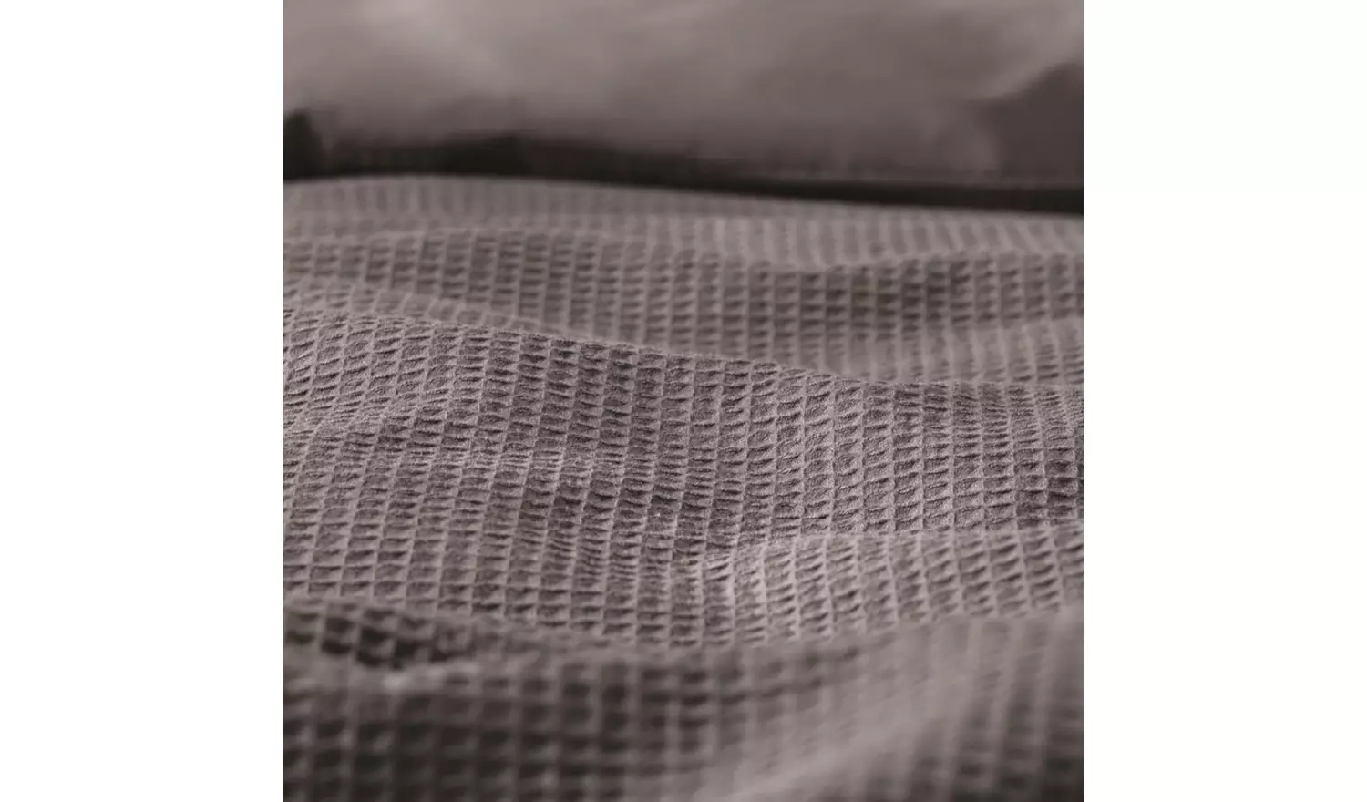 Habitat Cotton Waffle Plain Charcoal Bedding Set - Kingsize