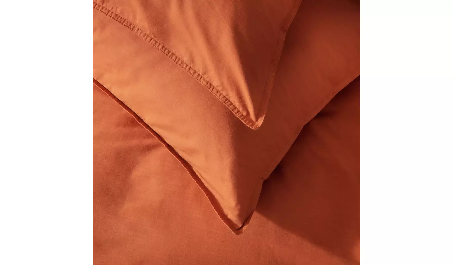 Habitat Cotton Linen Plain Rust Bedding Set - Double