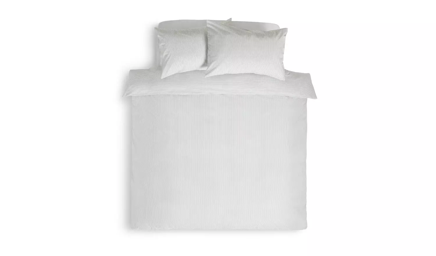 Habitat Stripe White & Grey Bedding Set - Kingsize