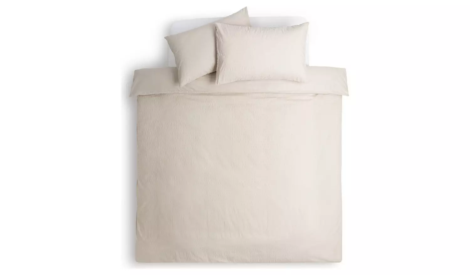 Habitat Seersucker Plain Taupe Bedding Set - Single