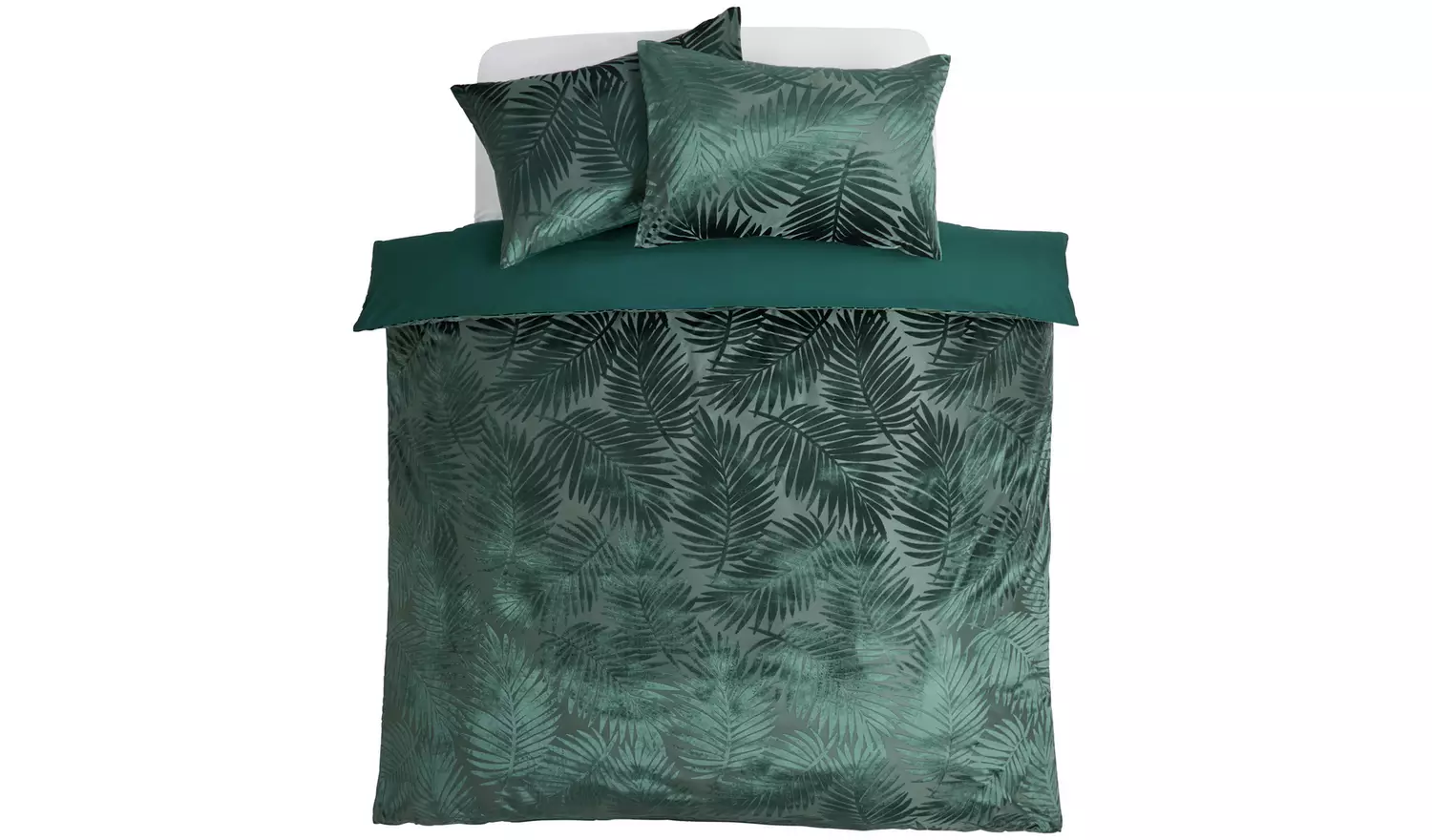 Habitat Feather Velvet Green Bedding Set - Kingsize