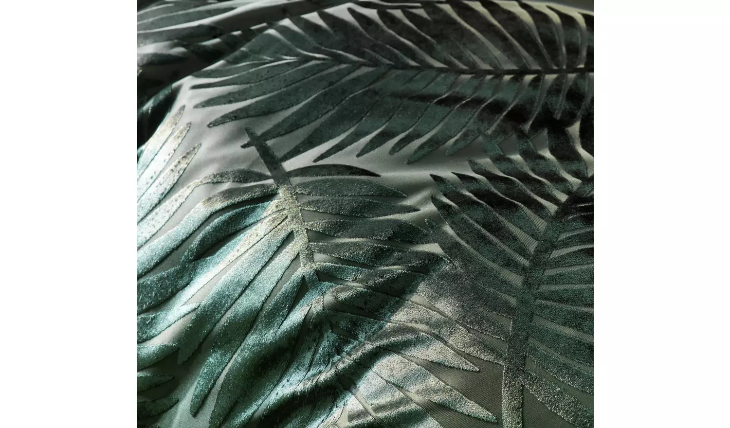 Habitat Feather Velvet Green Bedding Set - Kingsize