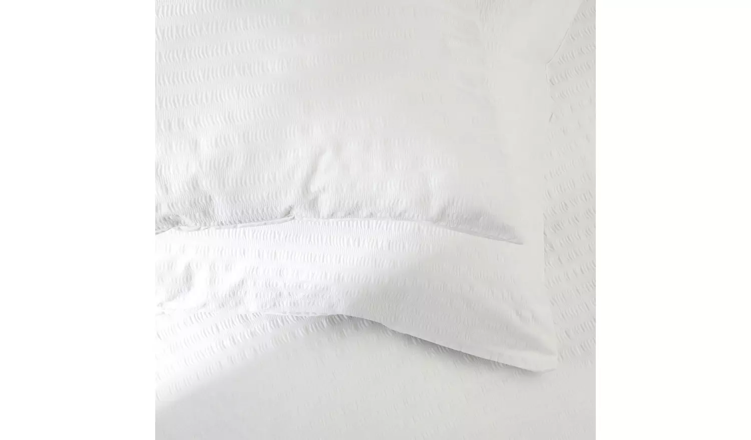 Habitat Seersucker Plain White Bedding Set - Kingsize