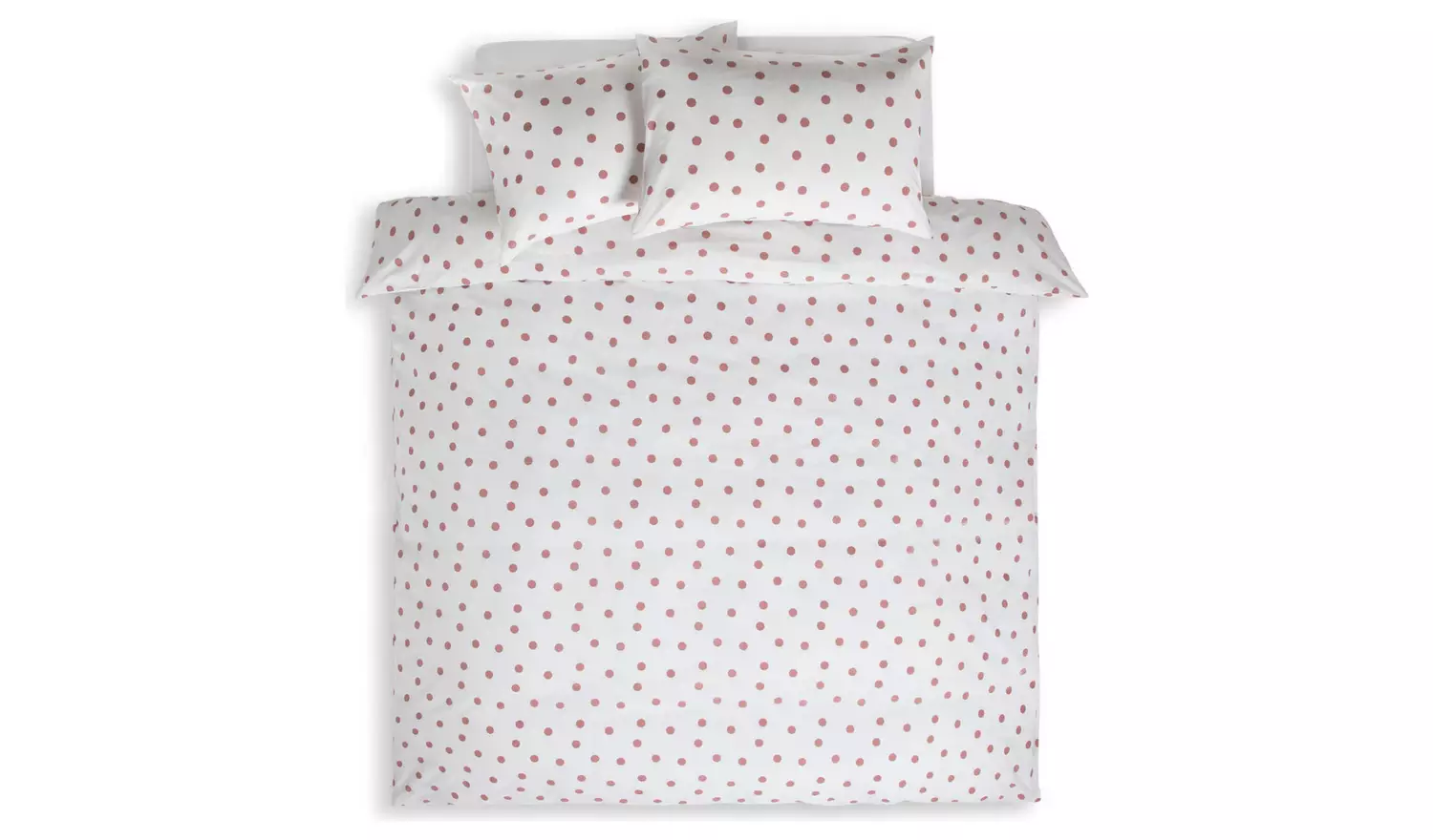 Habitat Monochrome Spot Pink Bedding Set - Kingsize