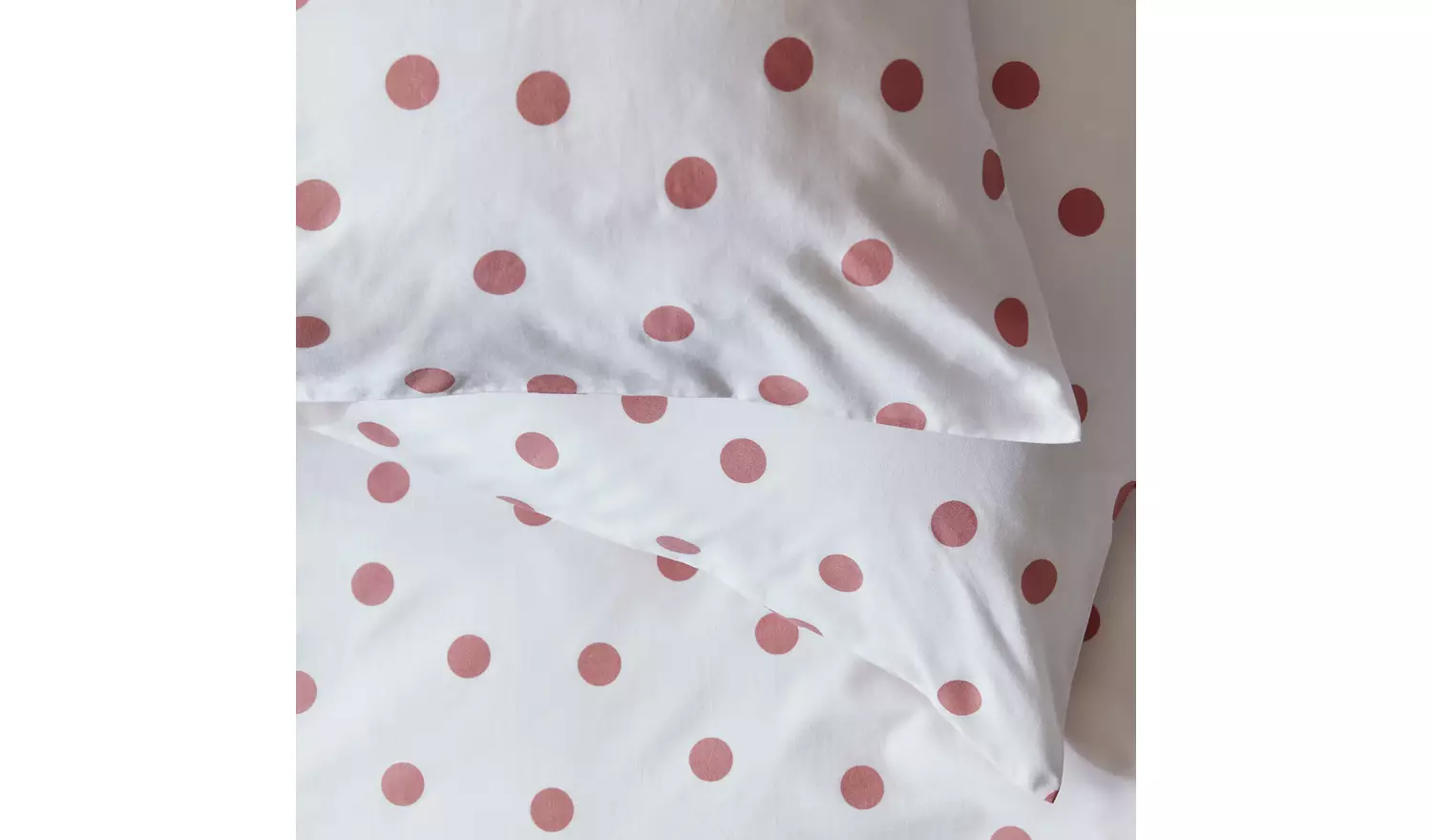 Habitat Monochrome Spot Pink Bedding Set - Kingsize