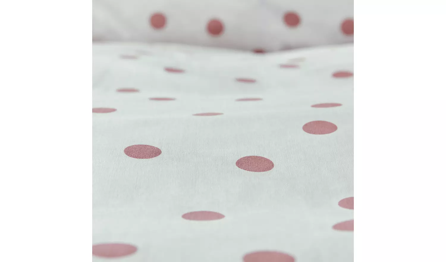 Habitat Monochrome Spot Pink Bedding Set - Kingsize