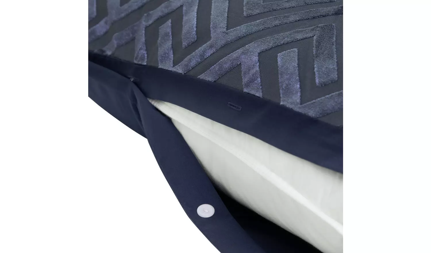 Habitat Velvet Geo Navy Bedding Set - Kingsize