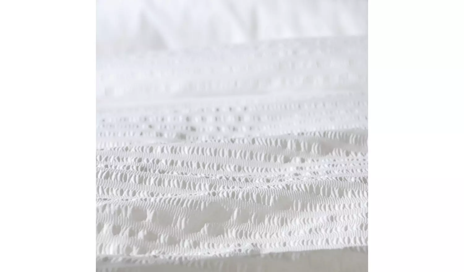 Habitat Seersucker Plain White Bedding Set - Single