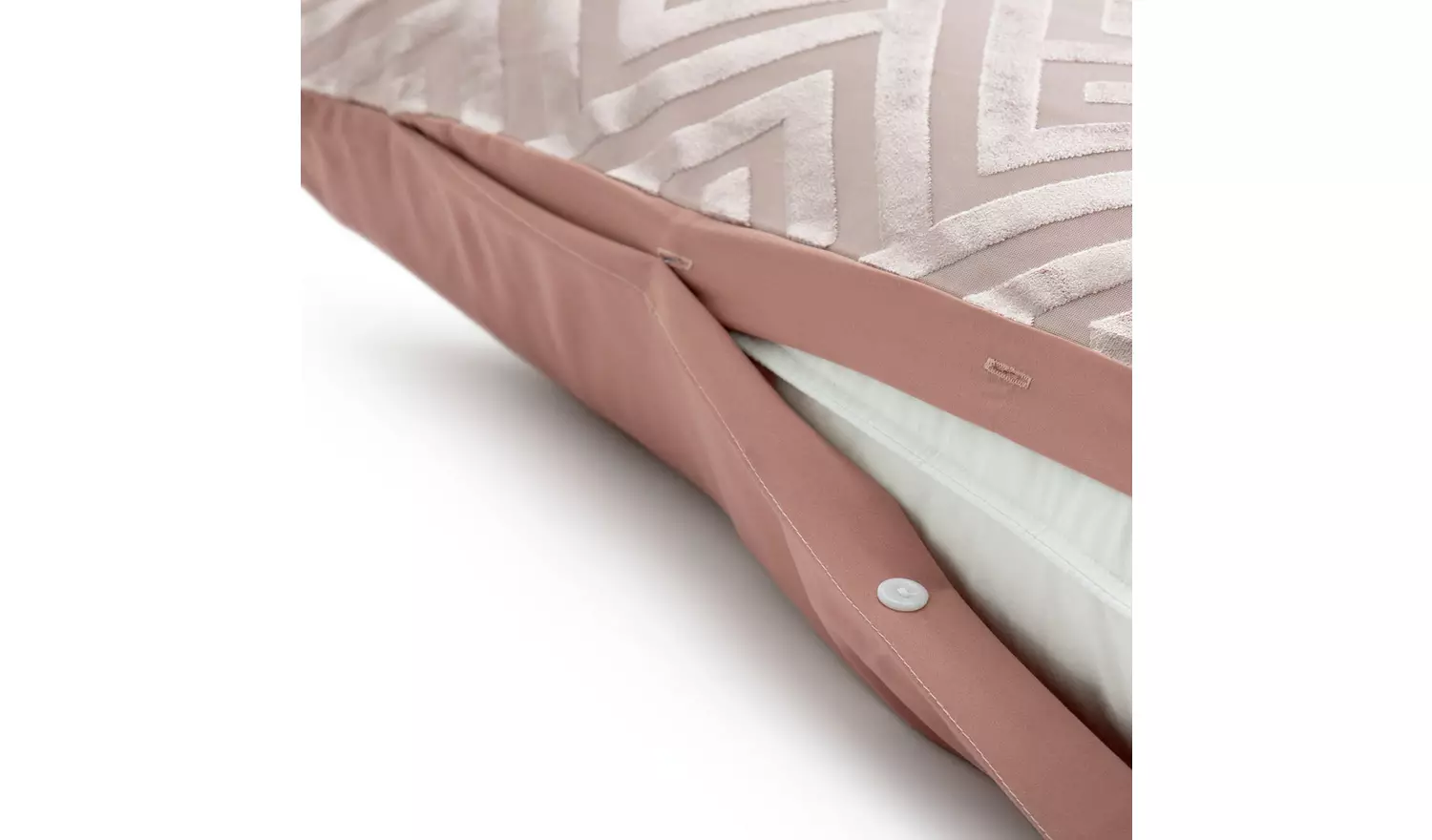 Habitat Geo Velvet Blush Pink Bedding Set - Single