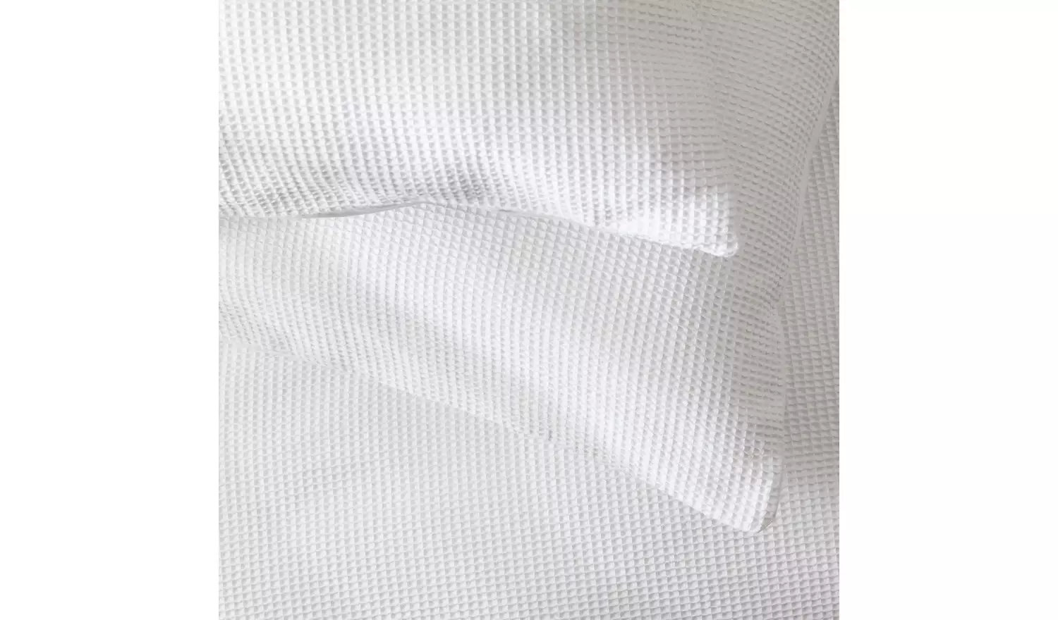 Habitat Cotton Waffle Plain White Bedding Set - Single