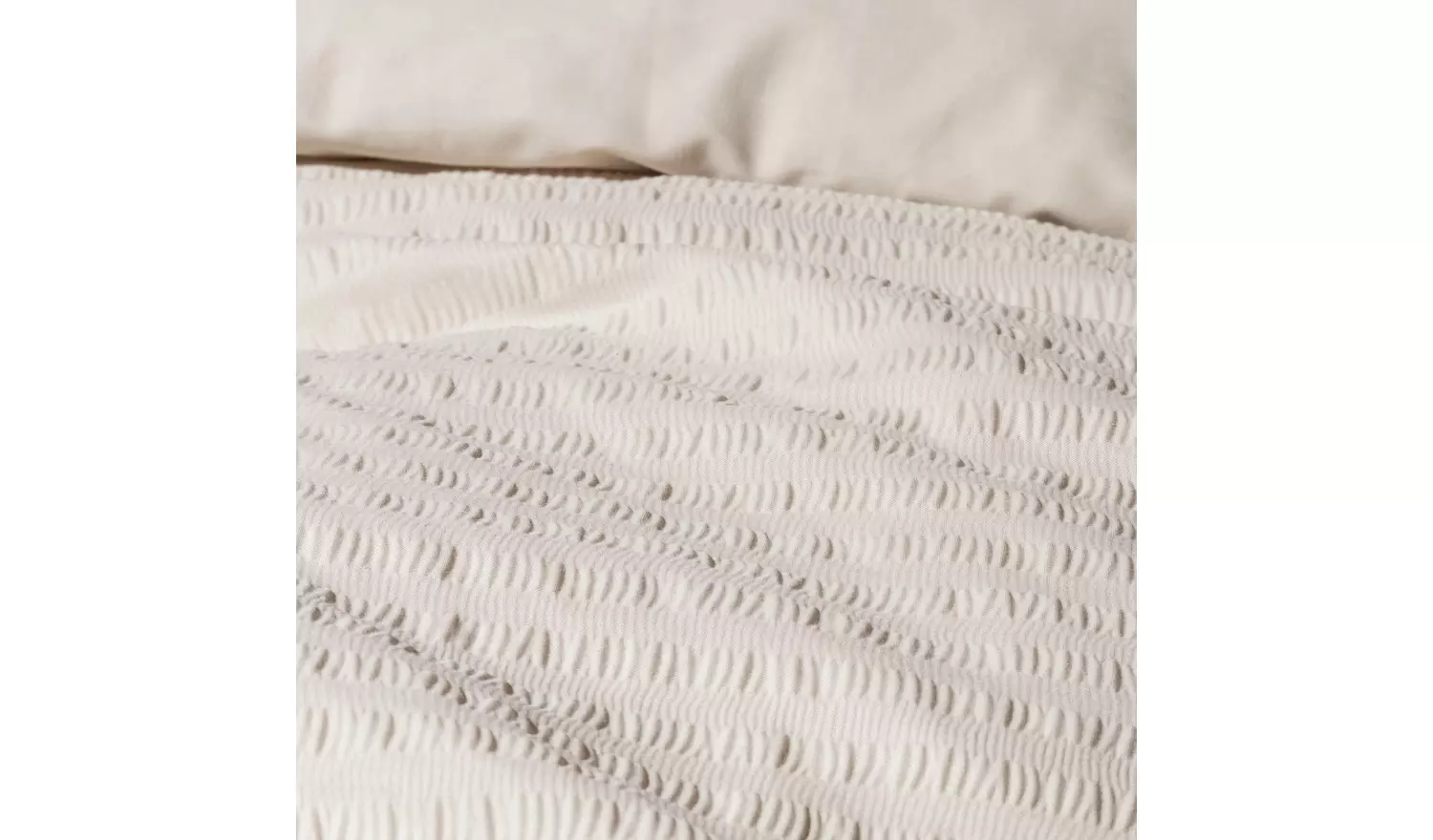 Habitat Seersucker Plain Taupe Bedding Set - Kingsize