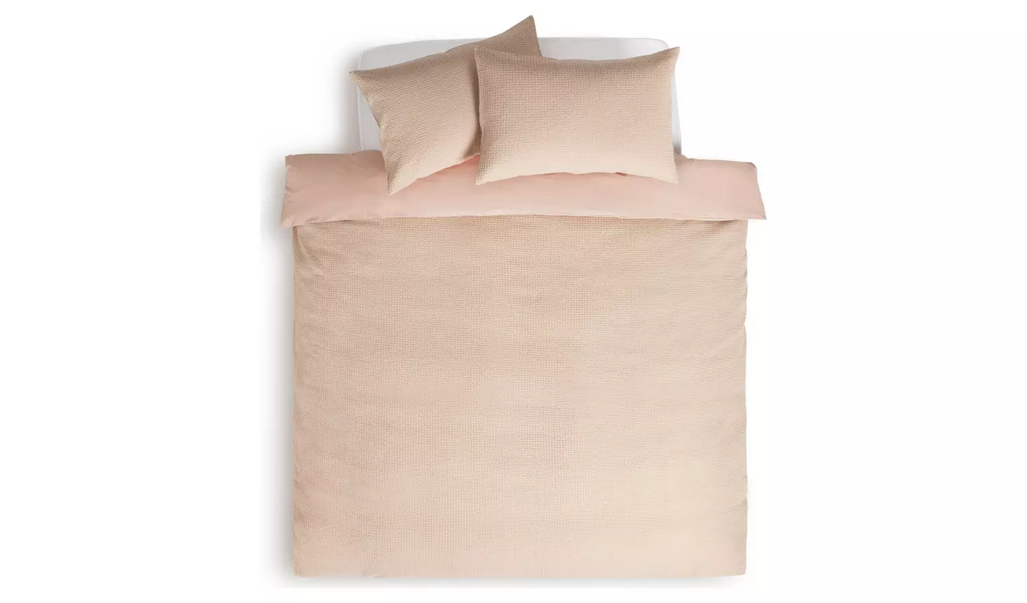 Habitat Cotton Waffle Plain Neutral Bedding Set - Kingsize