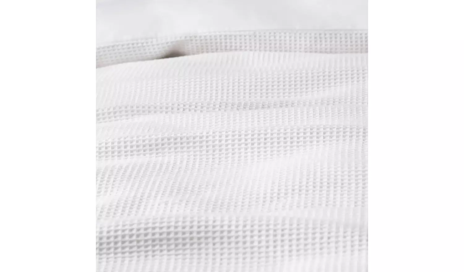 Habitat Cotton Waffle Plain White Bedding Set - Double