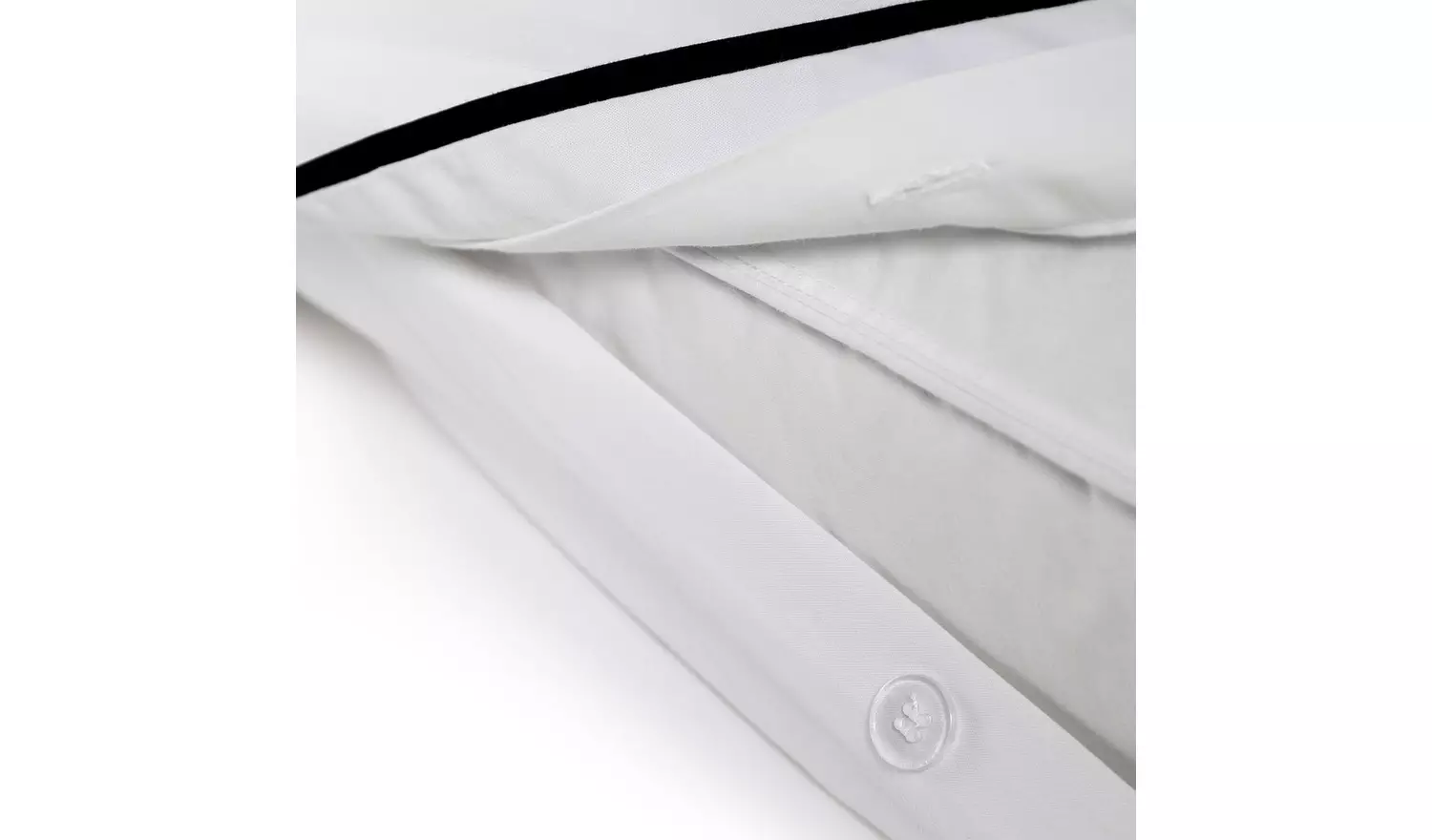 Habitat Cotton 200TC Oxford Edge White Bedding Set - Double