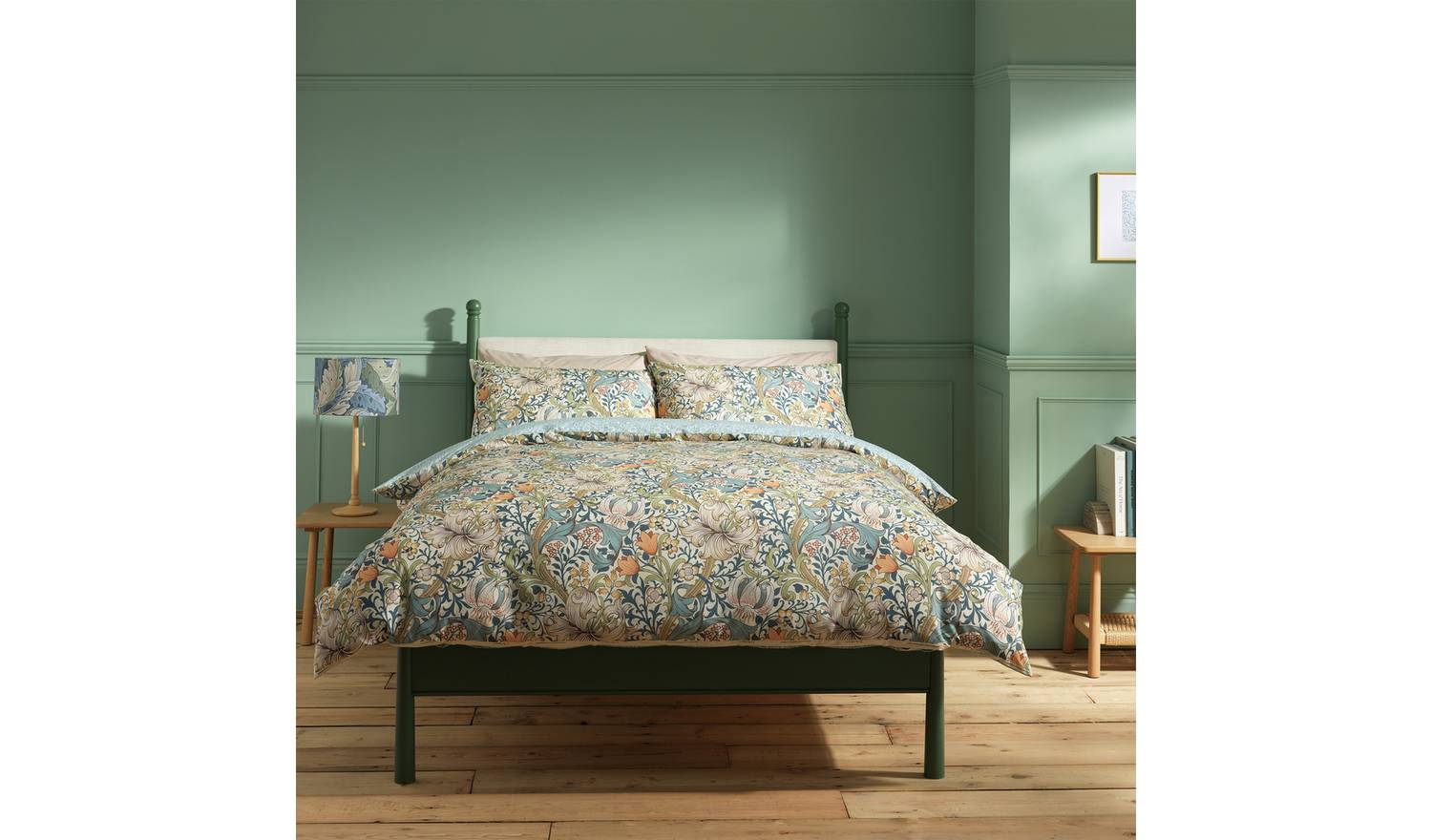 Habitat x Morris & Co. Golden Lily Blue Bedding Set - Double