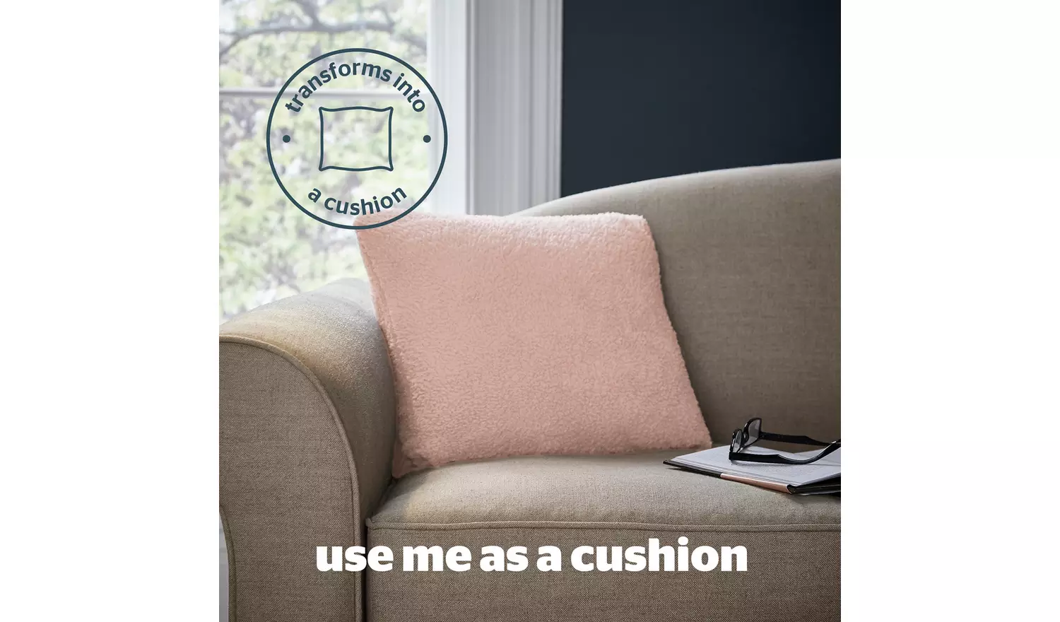 Silentnight Snugsie Wearable Blanket with Sleeves-Blush Pink