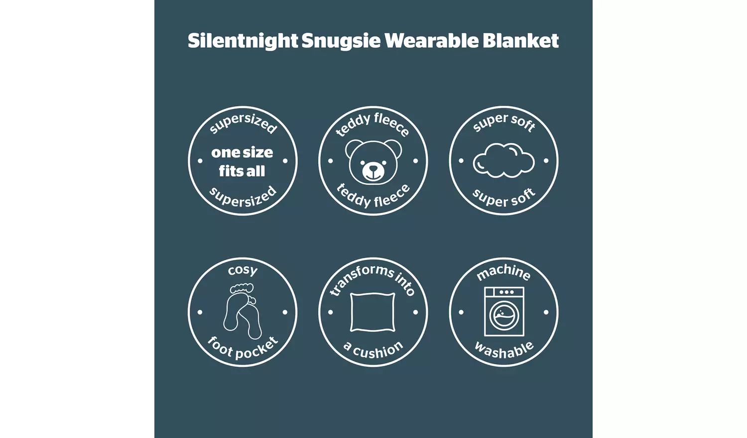 Silentnight Snugsie Wearable Blanket with Sleeves-Blush Pink
