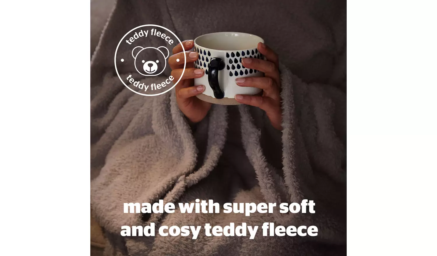 Silentnight Snugsie Wearable Blanket with Sleeves - Grey