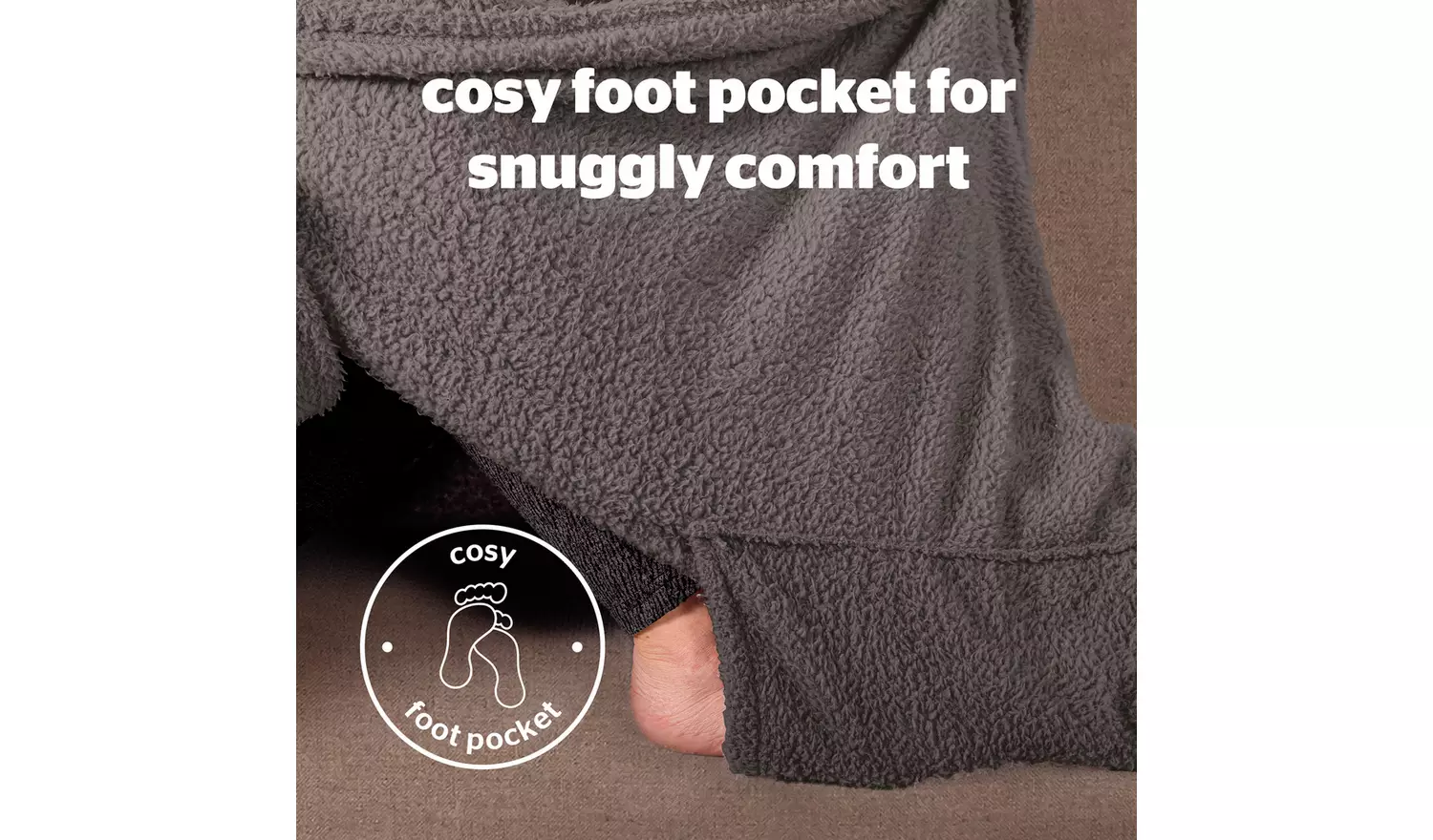 Silentnight Snugsie Wearable Blanket with Sleeves - Grey