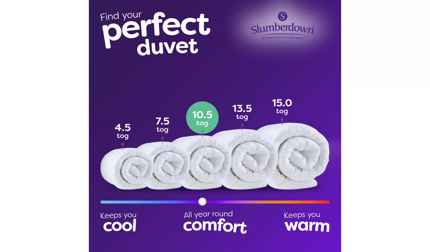 Slumberdown Soft & Huggable 10.5 Tog Duvet - Single