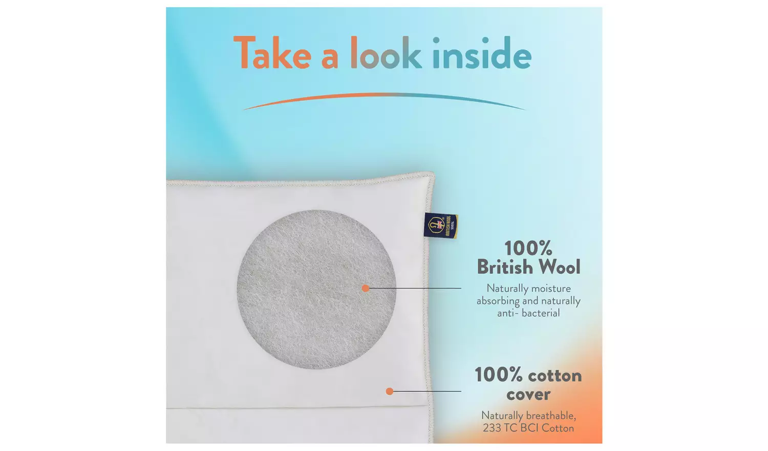 Slumberdown Wonderful Wool Medium Weight Duvet - Kingsize