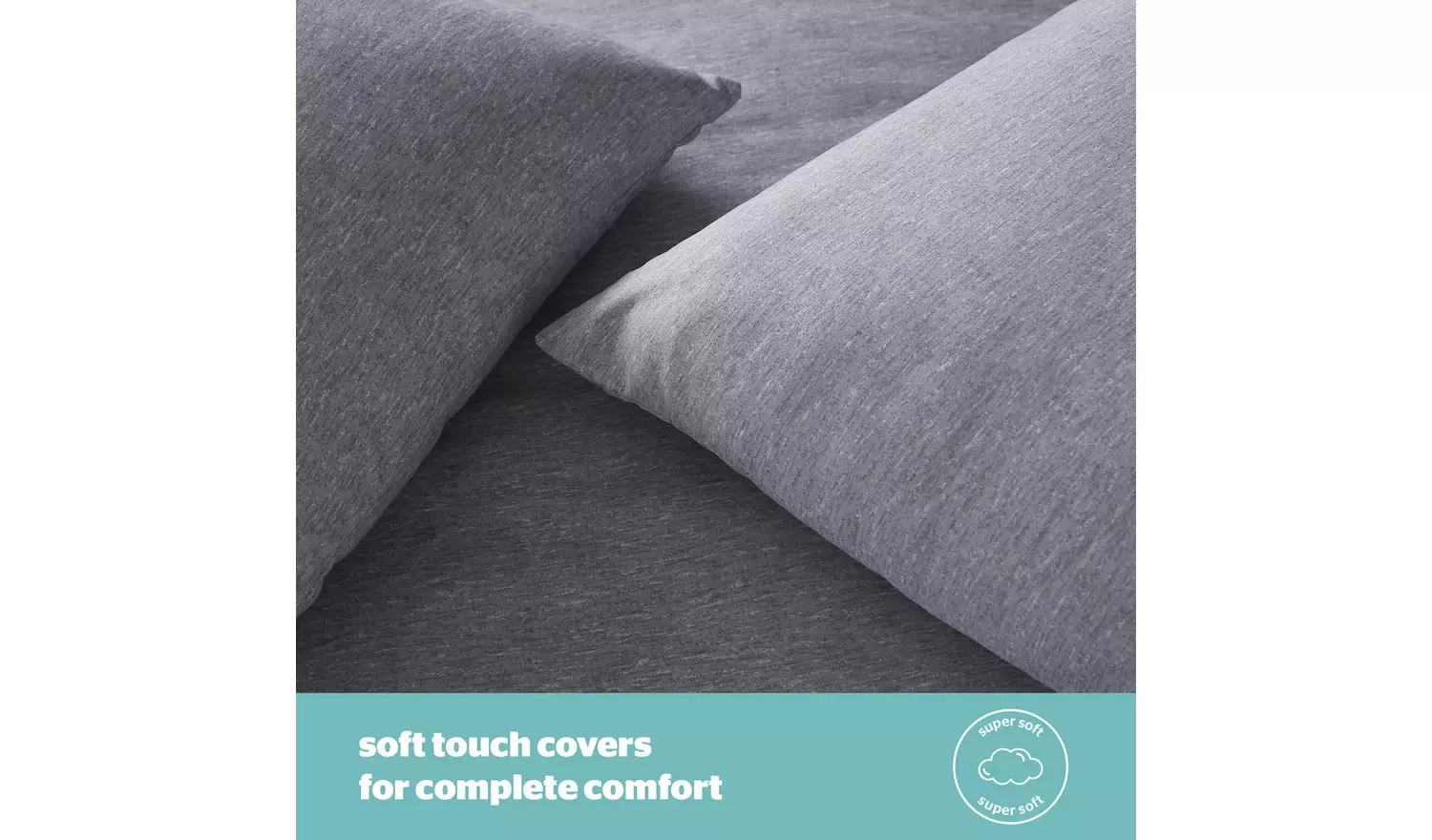 Silentnight Coverless 10.5Tog Grey Duvet & Pillowcase-Single