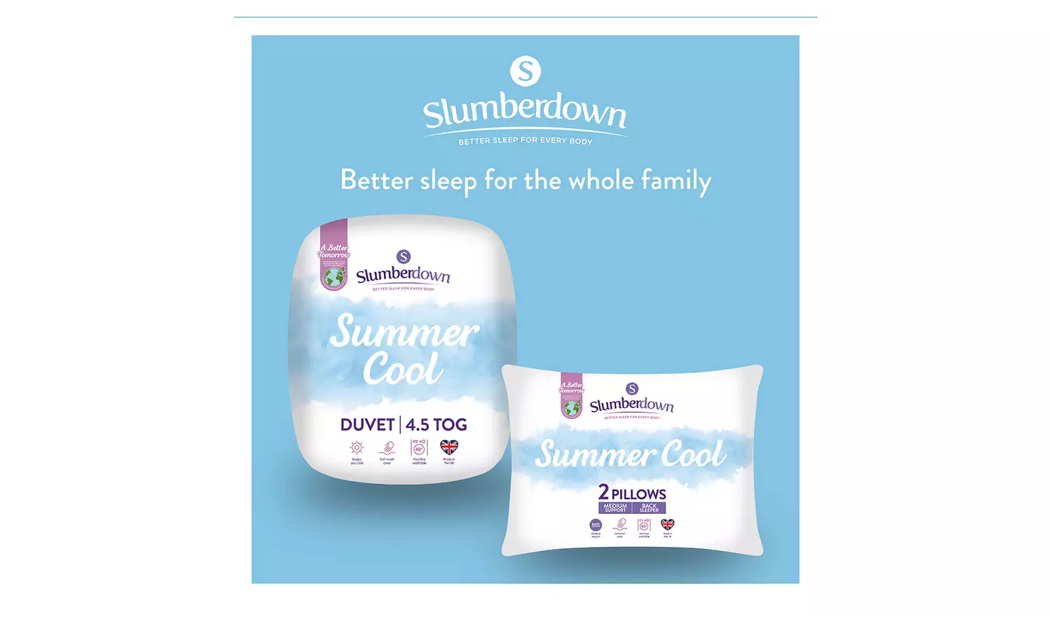 Slumberdown Summer Cool 4.5 Tog Duvet - Superking