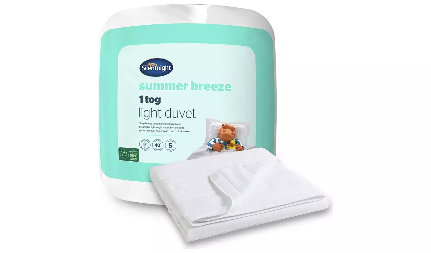 Silentnight Summer Breeze 1 Tog Duvet - King size