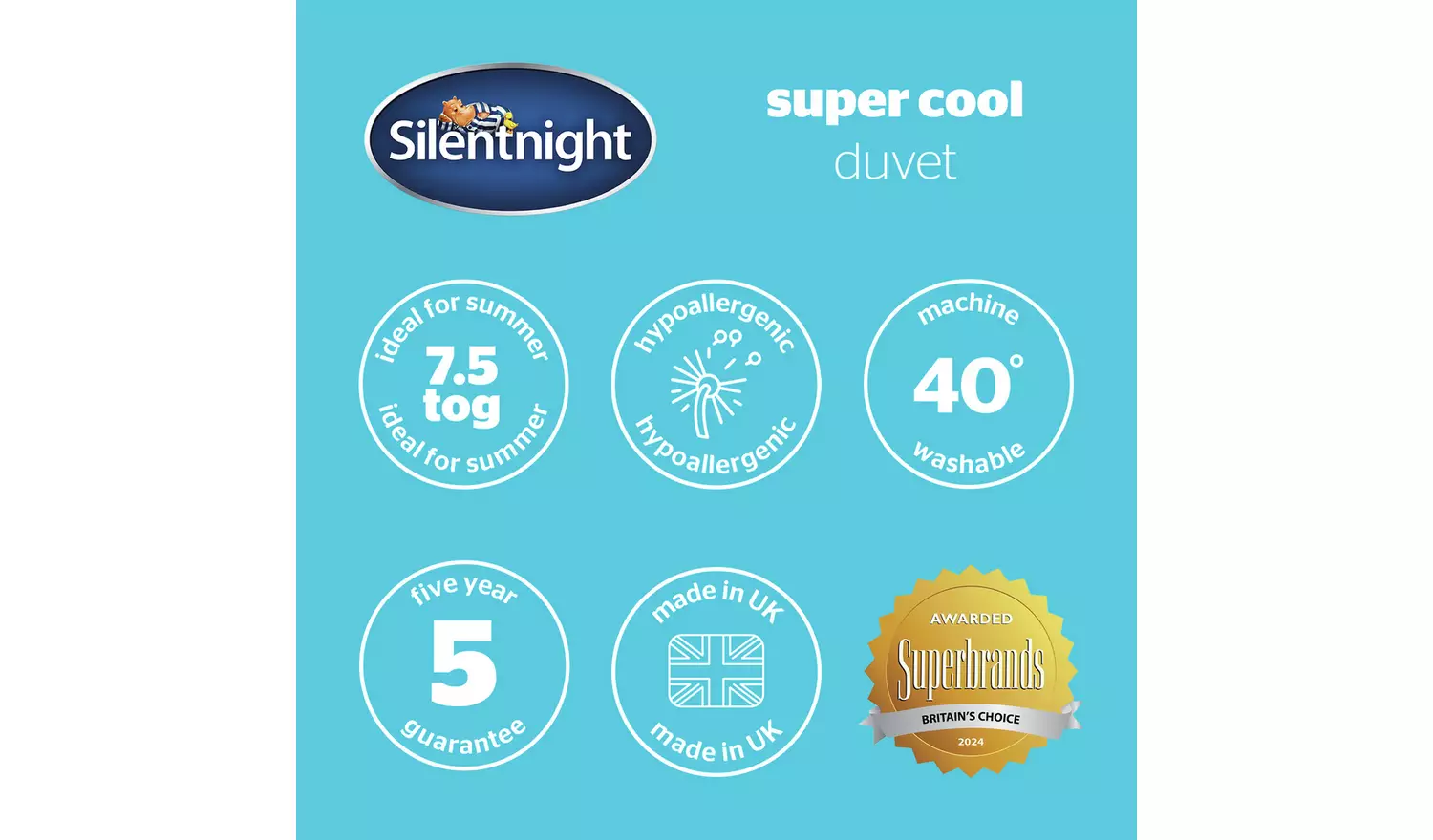 Silentnight Super Cool 7.5 Tog Duvet Set - Superking