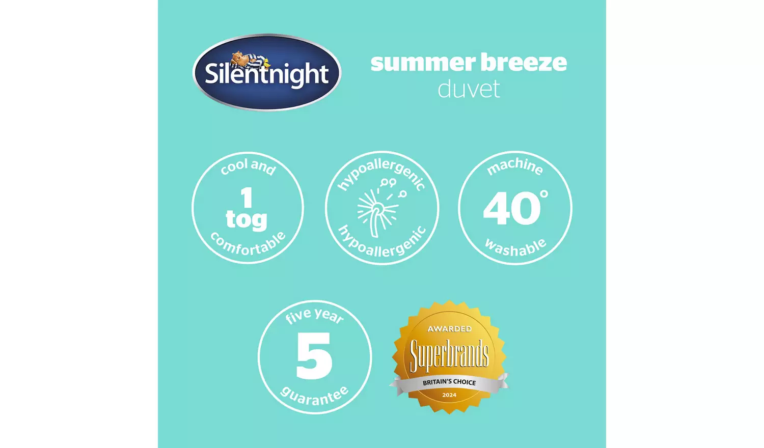 Silentnight Summer Breeze 1 Tog Duvet - Superking