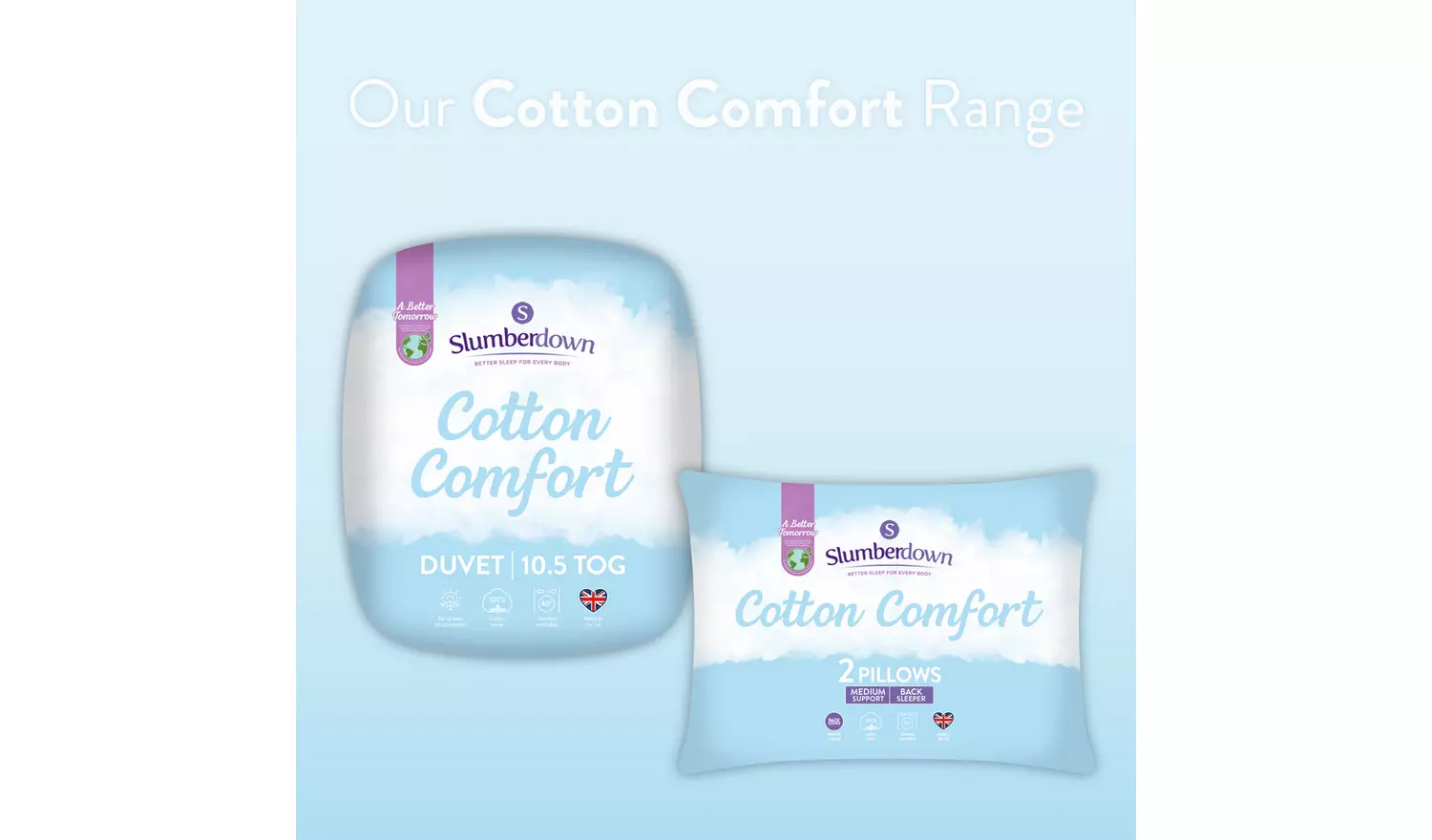 Slumberdown Cotton Comfort 10.5 Tog Duvet - Kingsize