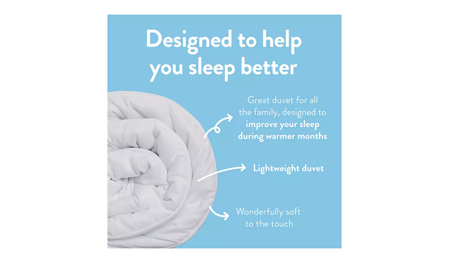 Slumberdown Summer Cool 4.5 Tog Duvet - Double