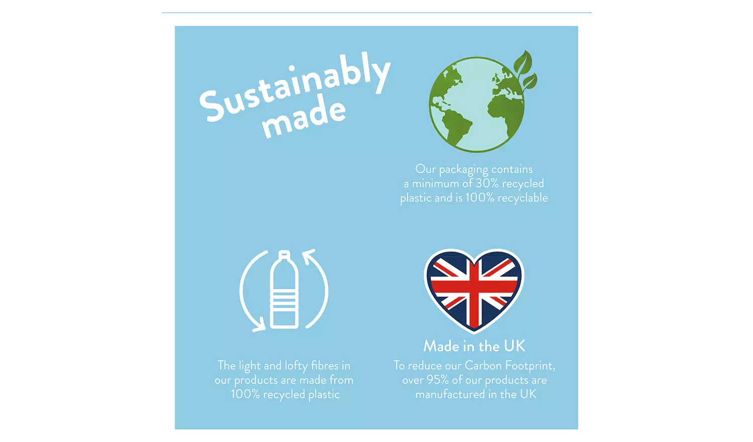 Slumberdown Summer Cool 4.5 Tog Duvet - Double