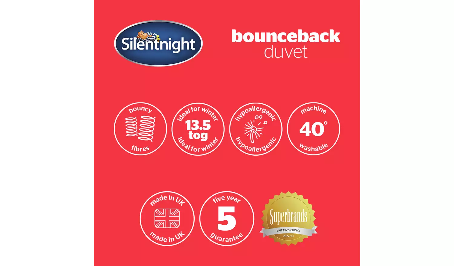 Silentnight Bounceback 13.5 Tog Duvet - Kingsize