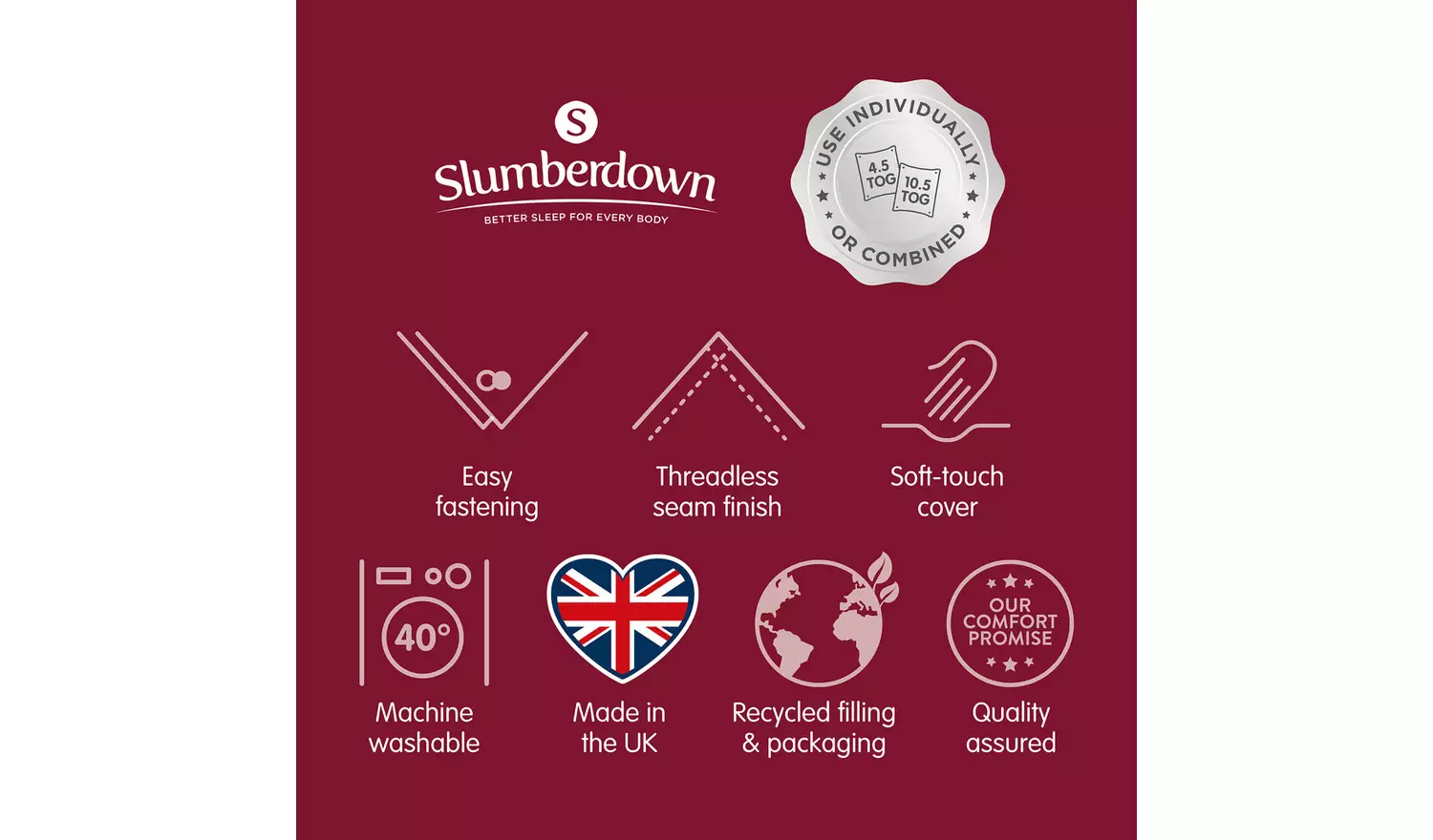 Slumberdown All Seasons 13.5 Tog Duvet - Double