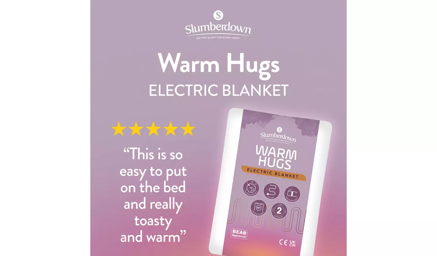 Slumberdown Warm Hugs Electric Blanket - Small Double