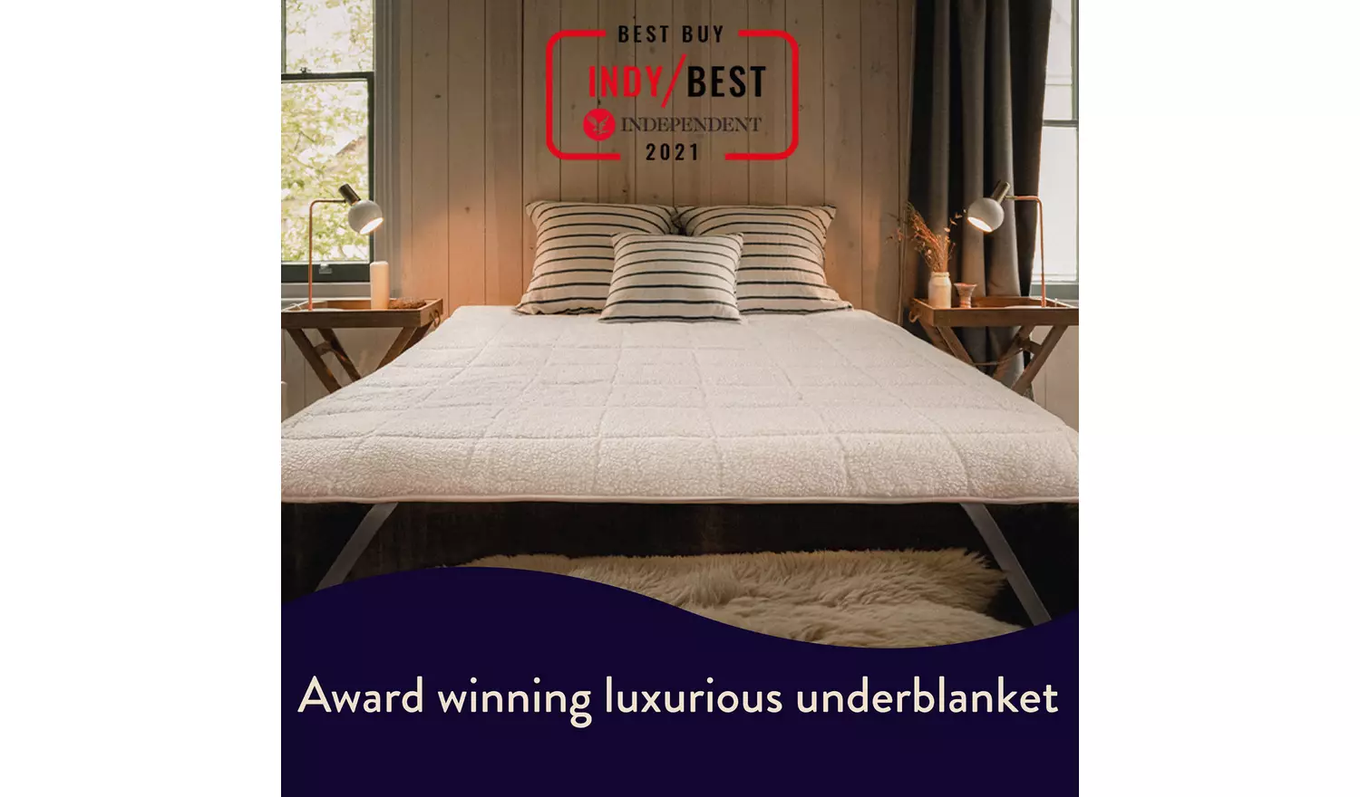 Dreamland Scandi Sherpa Dual Control Underblanket - Double