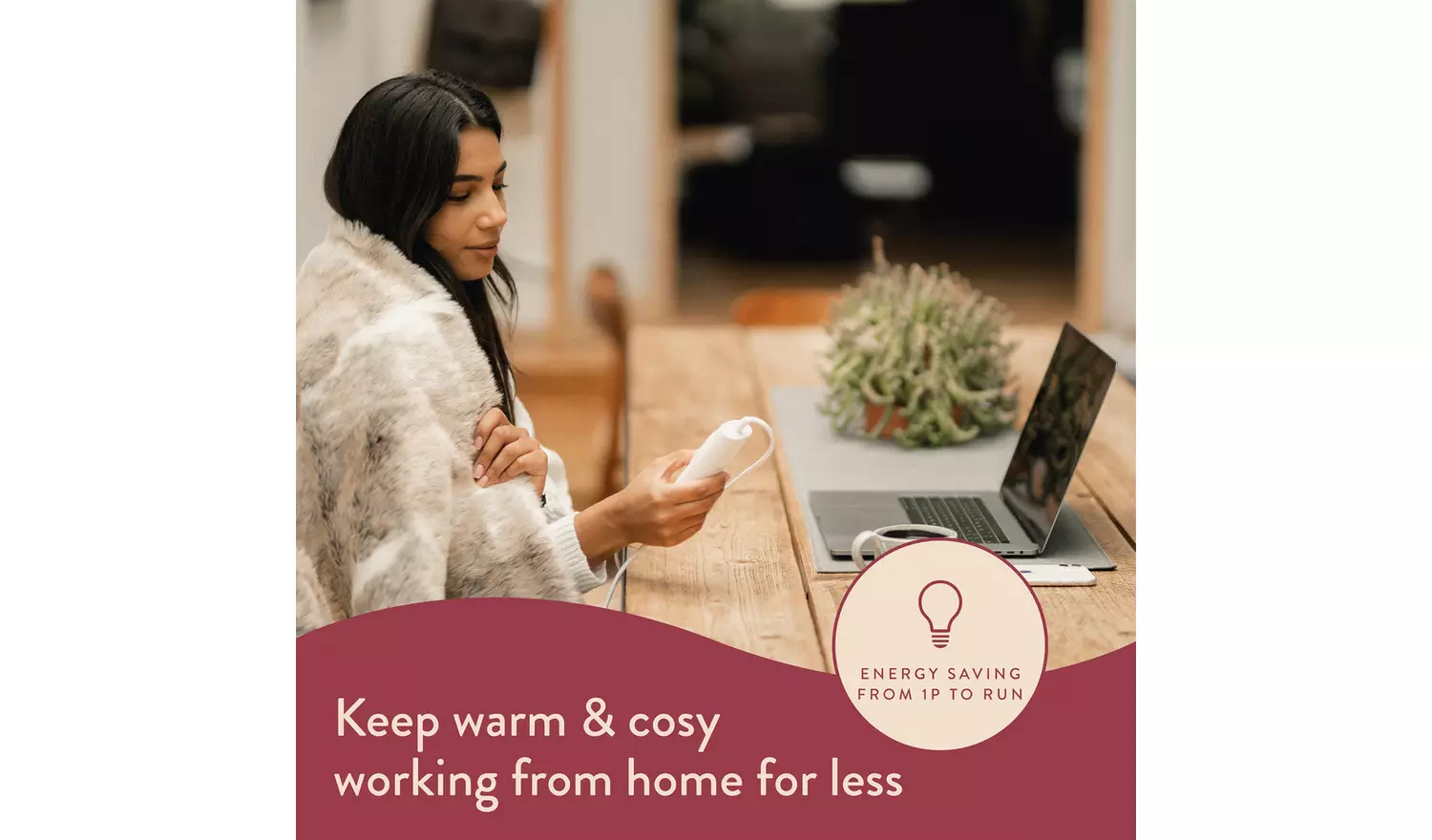 Dreamland Luxury Faux Fur Husky Heated Throw - Large