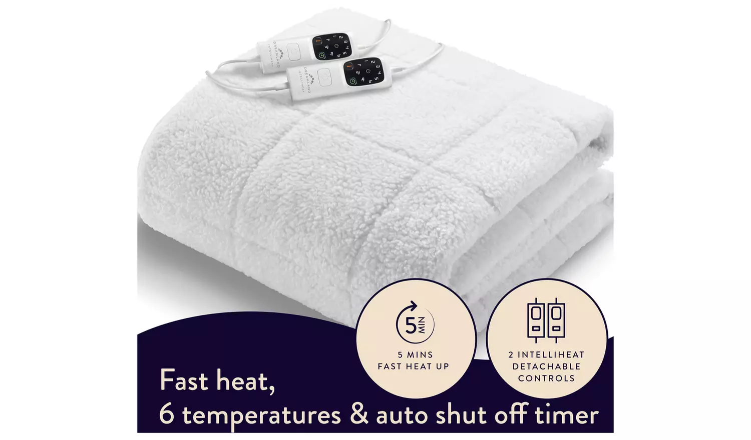 Dreamland Sherpa Electric Underblanket Dual Control-S King