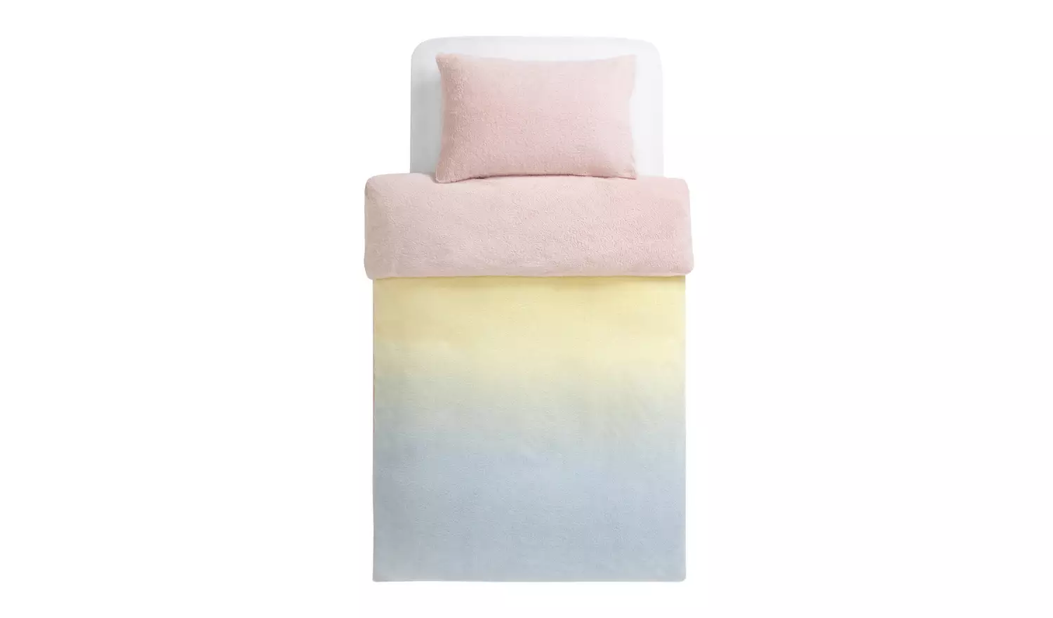 Argos Home Rainbow Ombre Fleece Bedding Set - Double