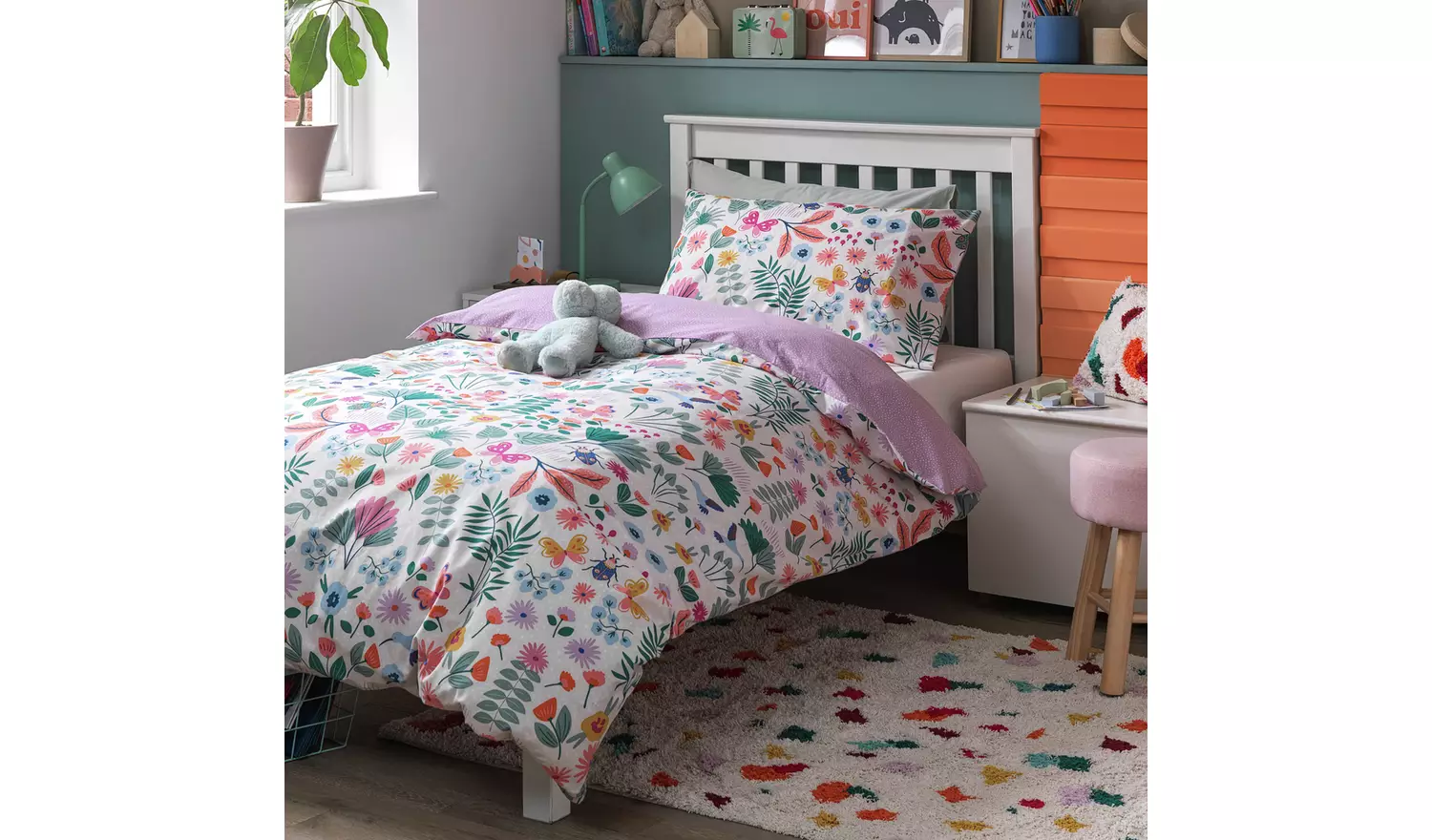 Habitat Kids Enchanted Symmetry Floral Bedding Set - Single