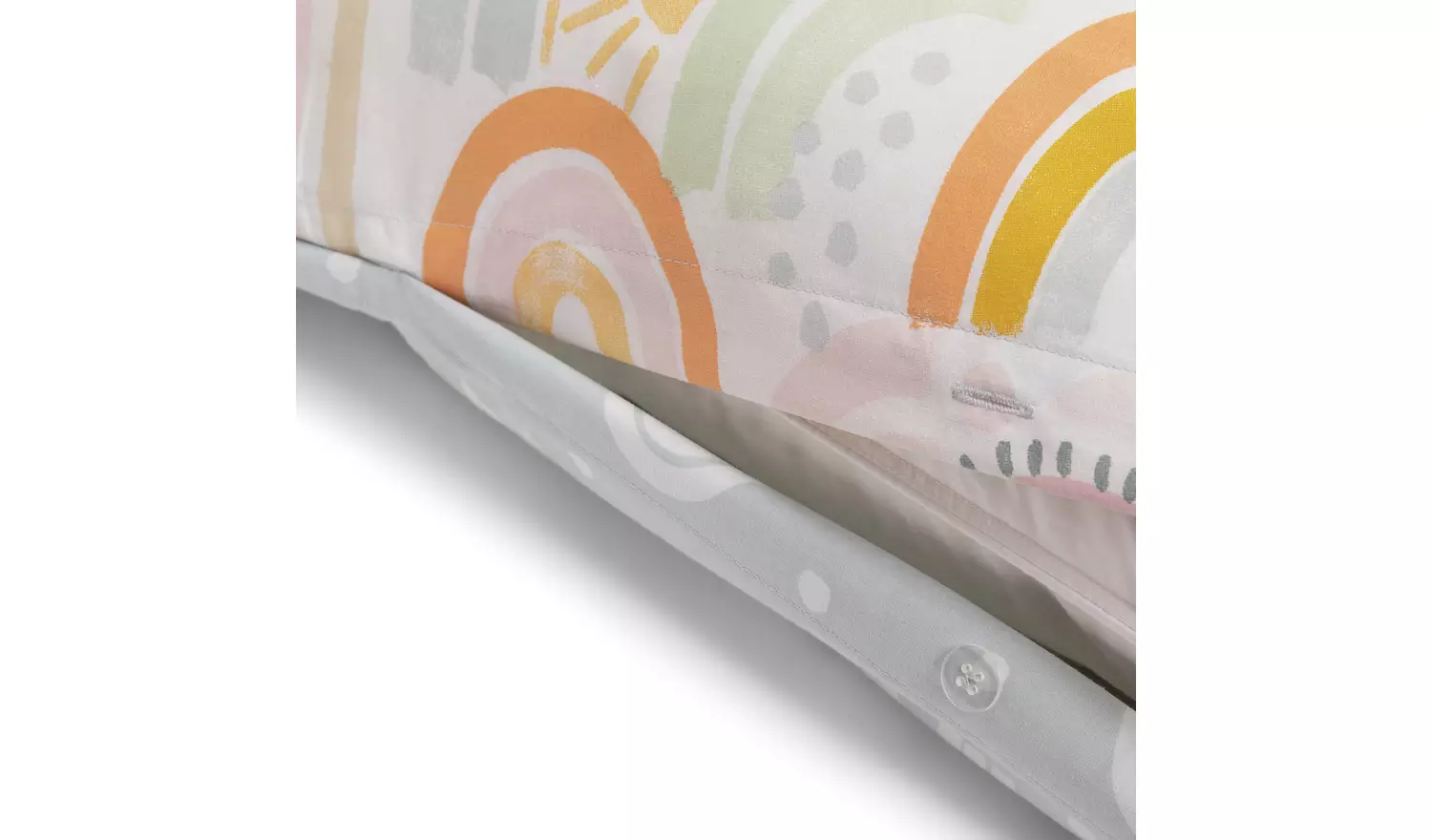 Habitat Pastel Rainbow Reversible Kids Bedding Set - Single