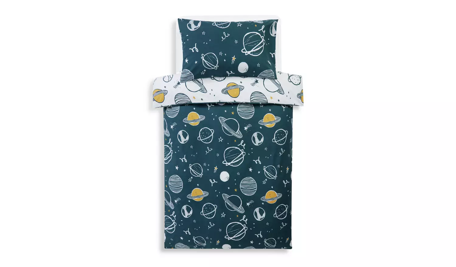 Habitat Cotton Planets Blue Kids Bedding Set - Single