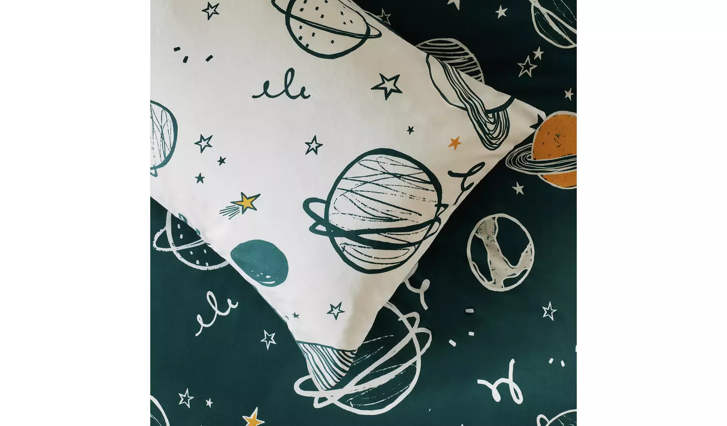 Habitat Cotton Planets Blue Kids Bedding Set - Single