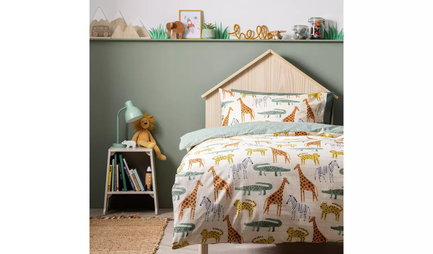 Habitat Cotton Safari Kids Bedding Set - Single