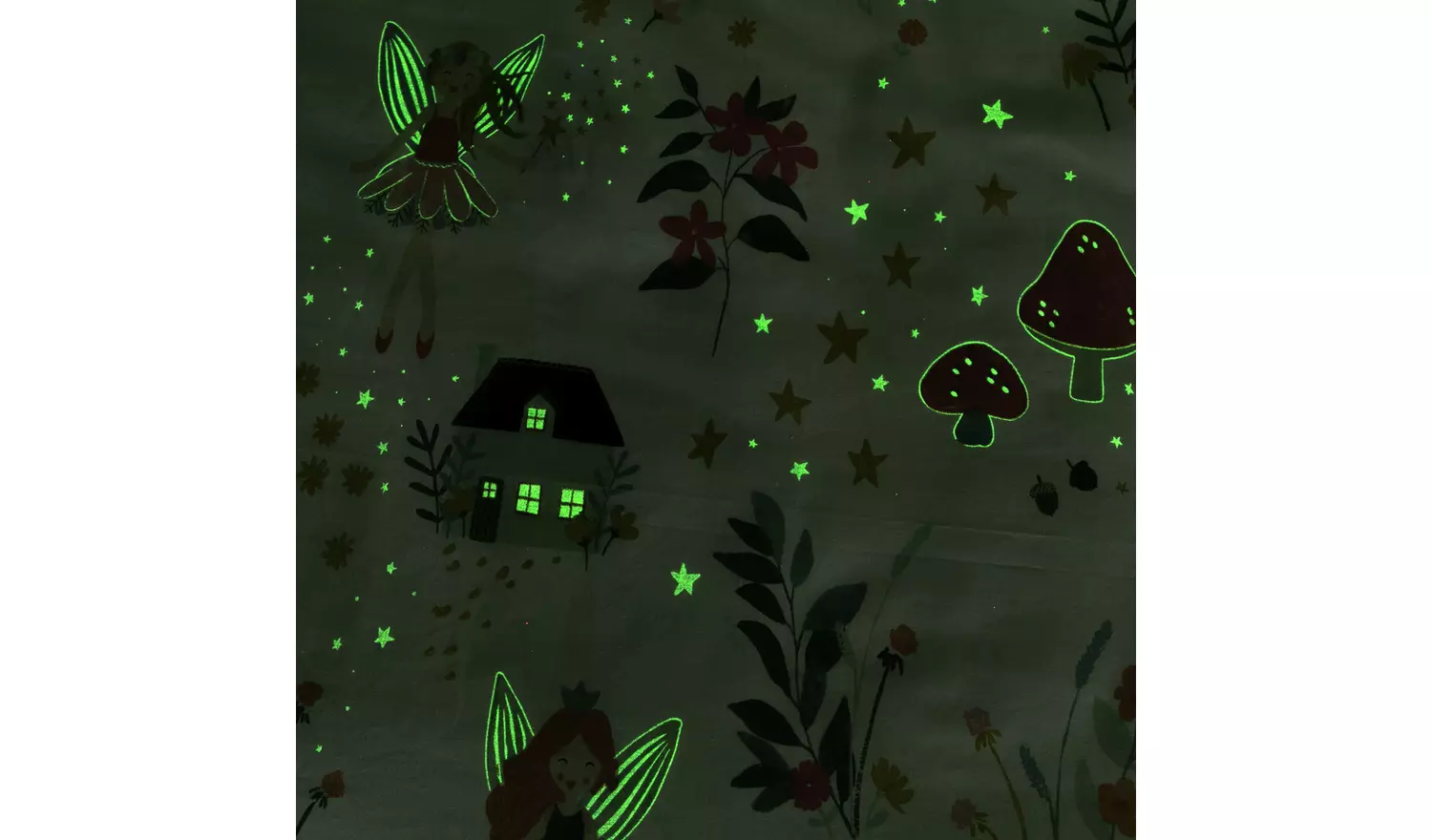 Habitat Glowing Fairies Pink Kids Bedding Set - Toddler