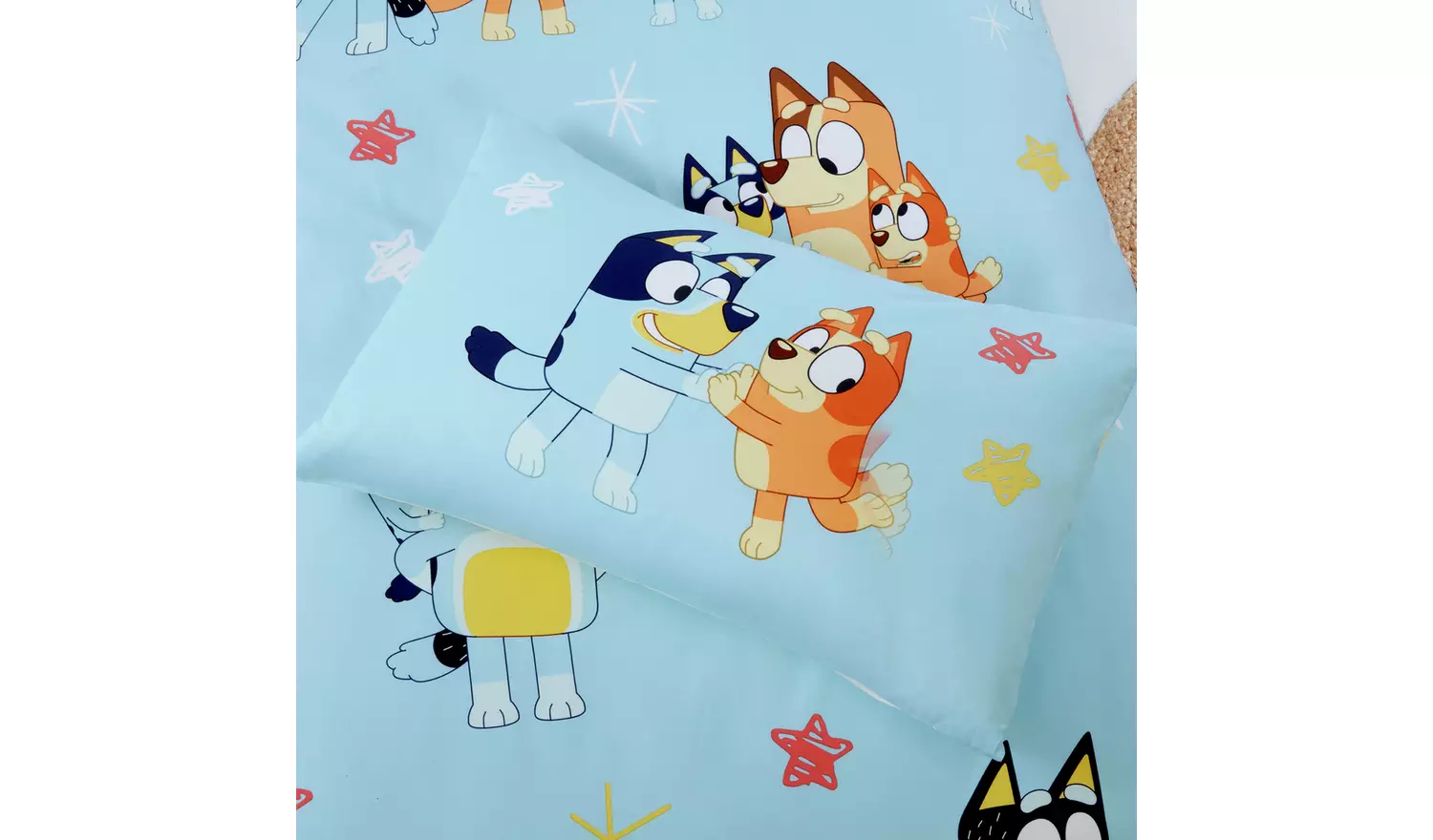 Bluey Celebrate Cotton Blue & White Kids Bedding Set- Single